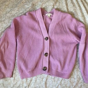 H&M Pink Oversized Cardigan